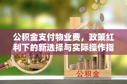 施秉公积金支付物业费，政策红利下的新选择与实际操作指南