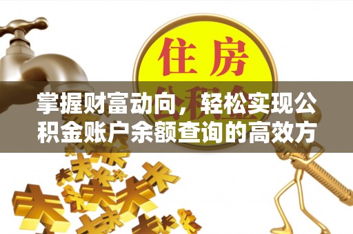 施秉掌握财富动向，轻松实现公积金账户余额查询的高效方式