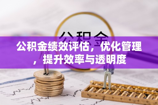 施秉公积金绩效评估，优化管理，提升效率与透明度