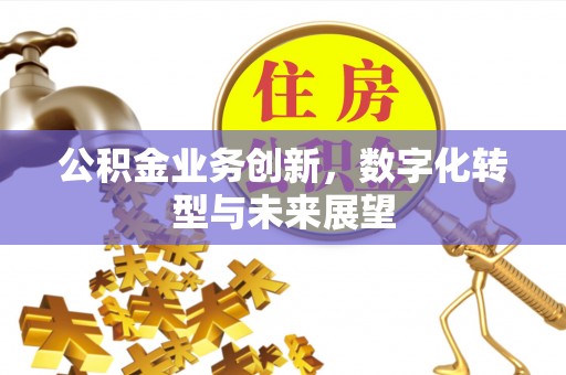 施秉公积金业务创新，数字化转型与未来展望