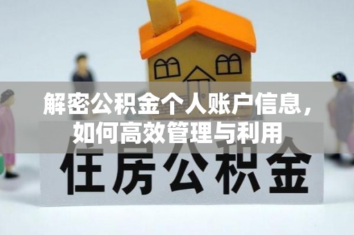 施秉解密公积金个人账户信息，如何高效管理与利用